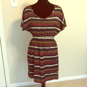 Striped Mini Dress with Bow Detailing Sz XS